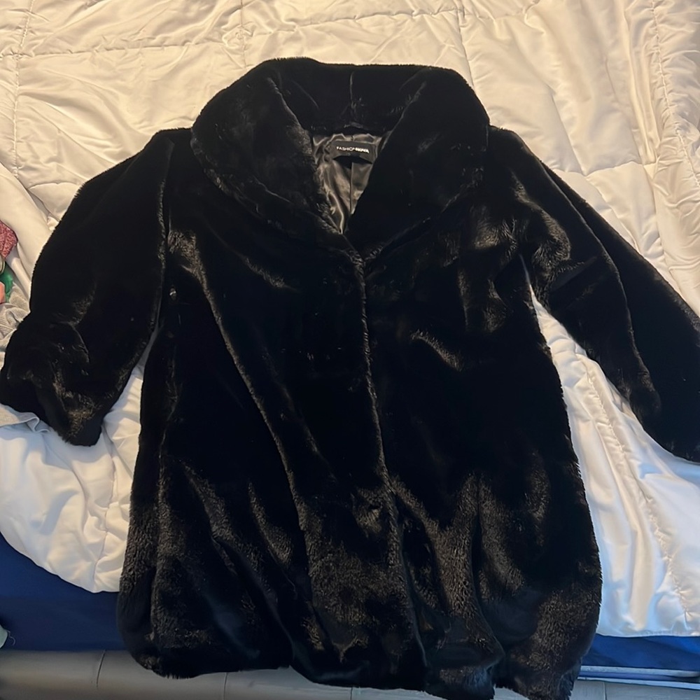 Faux fur coat